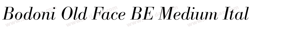 Bodoni Old Face BE Medium Italic Oldstyle Figures字体转换